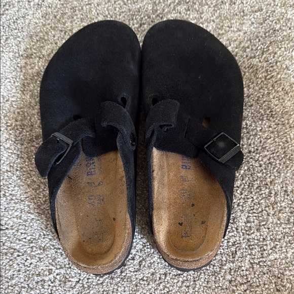 Birkenstock Black Suede Slippers - Picture 2 of 4